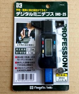 送料無料 新品未使用 新潟精機 デジタルミニデプス タイヤ残り溝・深さの計測に 計測範囲0-25mm タイヤ デプスゲージ タイヤ溝　