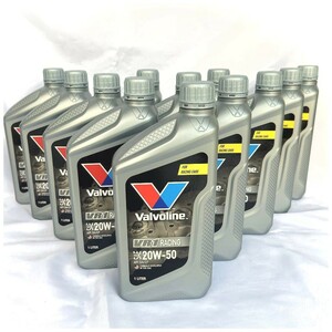NEWボトル1L　Valvoline バルボリン　VR1 Racing　レーシングオイル　20W-50　SN/CF　鉱物油　お買得12本セット