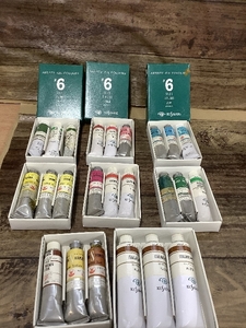 Z1a KUSAKABE OIL COLOURS 油絵具 保管品 緑 茶色 水色 他 現状品