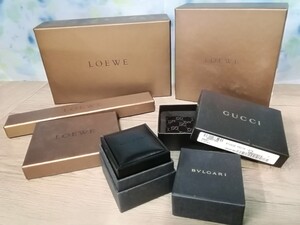 g_t D362 【空箱】 BVLGARI ブルガリ GUCCI グッチ LOEWE ロエベ 収納ケース ジュエリーボックス 空箱 6点まとめて