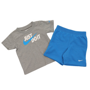 ナイキ NIKE Ｔシャツ＆ショートパンツセットアップ 通学通園 男児女児 66E667 BE1 KIDS JUST DO IT SS TEE & SHORT SET 12M（80）