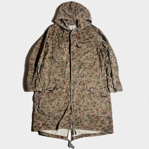 貴重! 60s オーストリア軍 ピードットカモ PEA DOT CAMO FIELD PARKA フィールドパーカ モッズコート MODS COAT AUSTRIAN ARMY 着 FISHTAIL