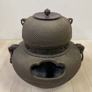 茶道具 風炉釜 茶釜 鉄釜 9kg 鉄製 風炉