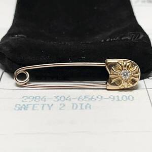 CHROME HEARTS クロムハーツ 22k SAFETY 2 DIA セーフティ 2 純正ダイヤ 安全ピン インボイス 純正品