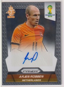 SOCCER ARJEN ROBBEN AUTO PANINI PRIZM FIFA WORLD CUP 2014 Autograph NEDERLAND アリエン・ロッベン 直筆 サイン オランダ代表 サッカー