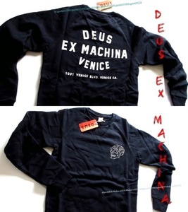 【DEUS EX MACHINA デウス エクス マキナ】新品 VENICE ベニス スカル ロゴ トレーナー ブラック Mサイズ!!　ロンハーマン扱いブランド