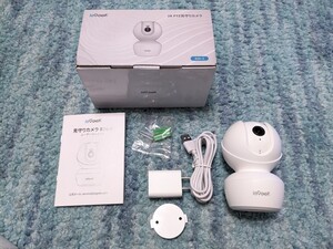 0611u2528　防犯カメラ 室内 ペットカメラ iphone対応 ieGeek 自動追跡 360°PTZ 双方向音声 赤外線暗視