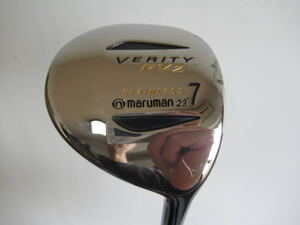 ★maruman マルマン VERITY RV2 フェアウエイウッド 7W 23° 純正カーボンシャフト J562　★レア★激安★中古★　★