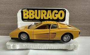 新品　未使用　burago/ブラーゴ◆1/18 Ferrari Testarossa/フェラーリテスタロッサ イエロー ミニカー　ダイキャスト　入手困難　希少