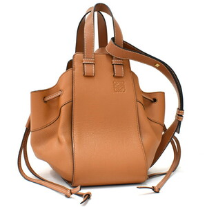 1円 ◎極美品 LOEWE ロエベ 2way ハンドバッグ ショルダー ハンモックスモール 314.12.Z95 レザー ブラウン◎E.Culs.tI-17