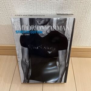 送料無料　未使用　EMPORIO ARMANI エンポリオ アルマーニ 半袖 VネックTシャツ ブラック　Mサイズ　　メンズ