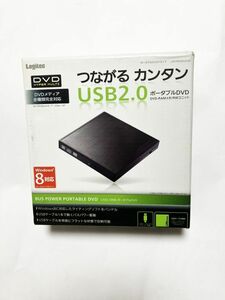 logitec ロジテック ポータブルDVDドライブ LDR-PMG8U2LBK つながるカンタンUSB2.0　DVD-RAM±R/RWユニット