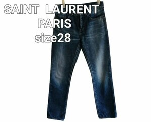 サンローランパリ/SAINT LAURENT PARISスキニーヴィンテージ加工デニムColor インディゴsize28コットン100%国内正規