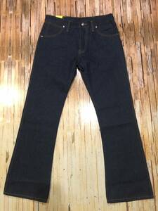 新品・即決・Winnow jeansの14.5oz・リジットデニム使用・ボタンフライのブーツカットジーンズ・32インチ