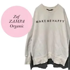 【ZofZAMPA Organic】トレーナー♡ゆるだぼ♡ロゴ【М】理由あり古着