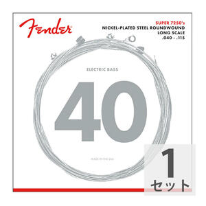 フェンダー Fender 7250 Bass Strings Nickel Plated Steel Long Scale 7250-5L 040-115 5弦エレキベース弦