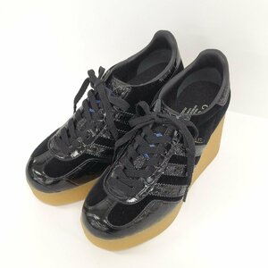 ●アディダス×グッチ ADIDAS X GUCCI ガゼル ウエッジスニーカー ブラック 725627 361/2[Jコレ]D02TA12/dez