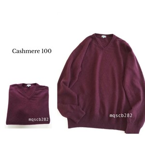 カシミヤ100 Vネック ニット セーター uniqlo size L