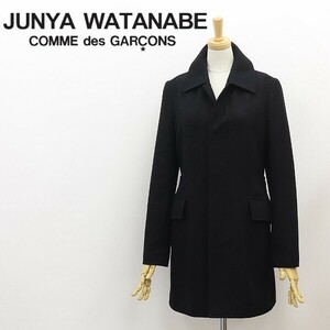 ◆JUNYAWATANABE COMME des GARCONS ジュンヤワタナベ コムデギャルソン AD2009 ウール コート 黒 ブラック XS