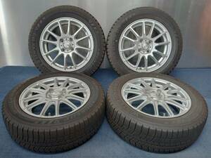 ★8-9分山★20年製★ ダンロップWM 03 185/60R15　社外ホイール 15×5.5J +50 4H-100 4本セット スタッドレス フィット・シャトル等　G890