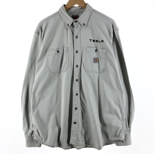 古着 カーハート Carhartt FRシリーズ 長袖 ボタンダウン ワークシャツ メンズXXL /eaa366186 【SS2409_50%】