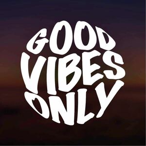 【カッティングステッカー】グッドバイヴスオンリーステッカー good vibes only サーフ アウトドア ロハス レジャー 遊び エンジョイ