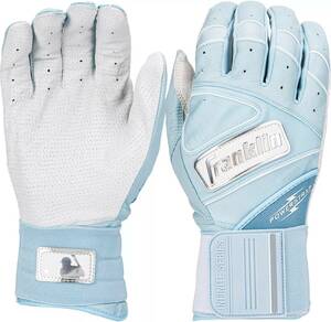 ★USサイズ L（日本XLサイズ）★ フランクリン 野球 オーダー バッティング 手袋 Franklin Adult Infinite Batting Gloves ライトブルー