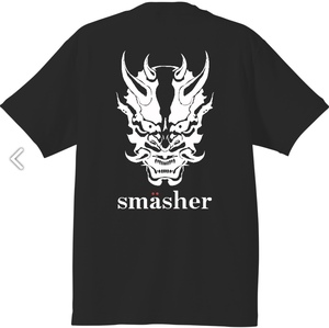 【smasher（スマッシャー）】Tシャツ　鬼・般若（はんにゃ）　Mサイズ　背面プリント（表面：無地）