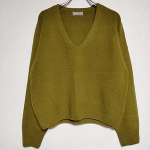 MARGARET HOWELL MERINO CASHMERE 定価50600円 578-2263002 セーター ニット 22AW カーキ系 マーガレットハウエル 4-0919T 233819