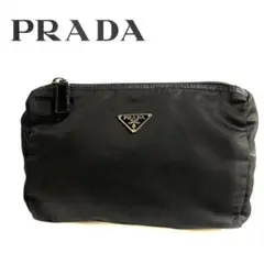 【美品】PRADA テスートナイロン ポーチ ブラック イタリア製