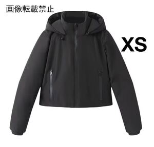 black vintage ヴィンテージ レトロ ダウンコート アウター XSサイズ レディース★ZARA 好きな方に★2024 A/W 秋冬新作 新品未使用★