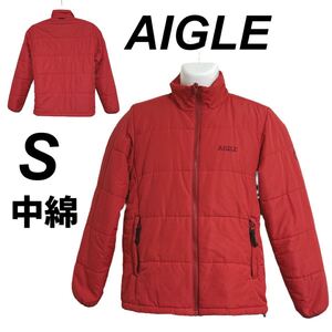 AIGLE エーグル メンズ 中綿ジップジャケット S ブルゾン アウター 8504-78403 アウトドア レッド系 (L14)★