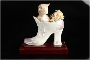 [URA]LLADRO/リヤドロ/『楽しいかくれんぼ』No.06743/5-1-76(検索)骨董/置物/陶器/人形/陶人形/猫/フィギュア