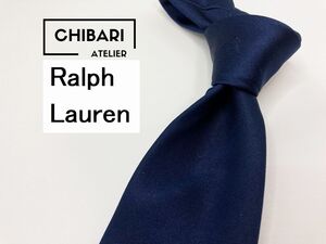 【超美品】Ralph Lauren　ラルフローレン　無地柄 ネクタイ 3本以上 送料無料 メンズ ネイビー　光沢　1202174