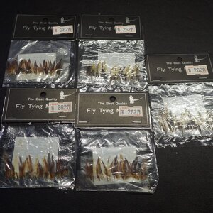 The Best Quality Fly Tying Material ネックハックル 合計5枚セット ※在庫品 (8L0601) ※クリックポスト