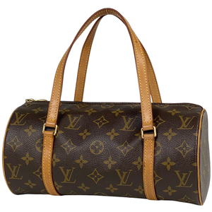 ルイ・ヴィトン Louis Vuitton パピヨン 26 バレルバッグ 筒型 旧型 ハンドバッグ モノグラム ブラウン M51386 レディース 【中古】