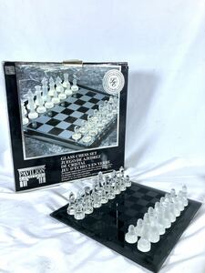 GLASS CHESS SET クリスタル/チェスセット/ガラス/PAVILION LIMITED/ガラス製/ボードゲーム/約24.5×24.5cm/トイザらス/09-0006