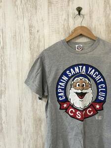 465☆【ヴィンテージ 古着 プリントロゴTシャツ】CAPTAIN SANTA キャプテンサンタ グレー FREE