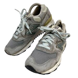 ※YL1 【USA製】NEW BALANCE ニューバランス1400 スエードスニーカー グレー アメリカ製 23cm D