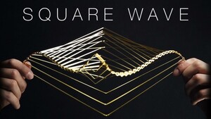 ★話題★SQUARE WAVE スクウェアウェーブ 5次元キネティックアート the 5 Dimensional Mesmerizing Kinetic Spinner メタリックシルバー