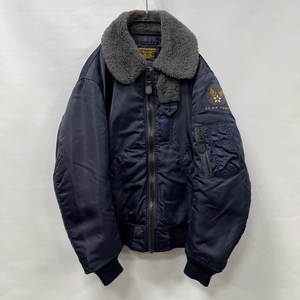 HOUSTON/ヒューストン/B-15C Flight Jacket/フライトジャケット/襟ボア/ダークネイビー/MIL-J-6253/オキシジェンタブ/ミリタリー