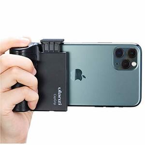 ULANZI Bluetoothスマートフォンホルダー ラバーハンドルグリップ ワイヤレスリモコン付き 取付可能 旅行 写真 動画を撮る 1/4