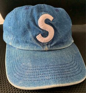 Supreme デニムウォッシュ　Sロゴ　キャップ　シュプリーム