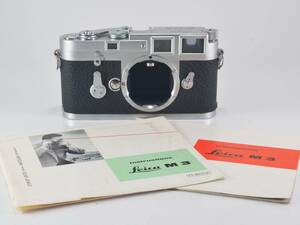 [優良品] Leica (ライカ) M3 シングルストローク ボディ 整備済 説明書付! [保証] (51057)