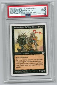 隻眼の将軍 夏侯惇/Xiahou Dun, the One-Eyed [PTK] 黒R　[PTK] 　MTG　ポータル三国志　英語版　PSA9