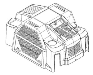 マキタ makita エアコンプレッサ AC462XLR 用 カバー コンプリート 赤 0802956D コンプレッサー カバーのみ 部品 修理 建築 大工 造作