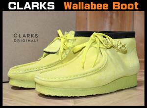 送料無料 即決【未使用】 Clarks ★ Wallabee Boot Lime (UK7.5/US8.5/EU41.5) ★ クラークス ワラビー ブーツ ライム 