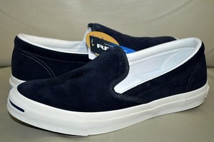 新品未使用 CONVERSE JACK PURCELL SUEDE SLIP-ON RH スエード ジャックパーセル スリッポン ダークネイビー 1SC347 27.5センチ US9