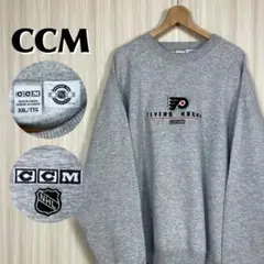 ☆入手困難☆CCM NHL フライヤーズ 裏起毛 スウェット XXL表記 霜降り