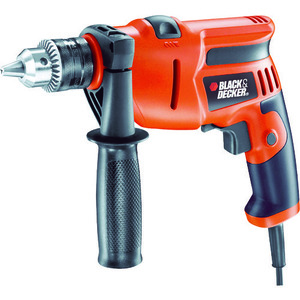 ブラック&デッカー 710W振動ドリル ケース付き KR704REK BLACK&DECKER 無段変速タイプ A-55 4536178070409